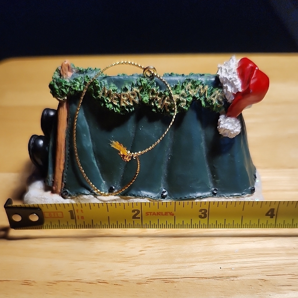 Camping Santa (Sleeping In Green Tent) Holiday Ornament - Picture 5 of 8